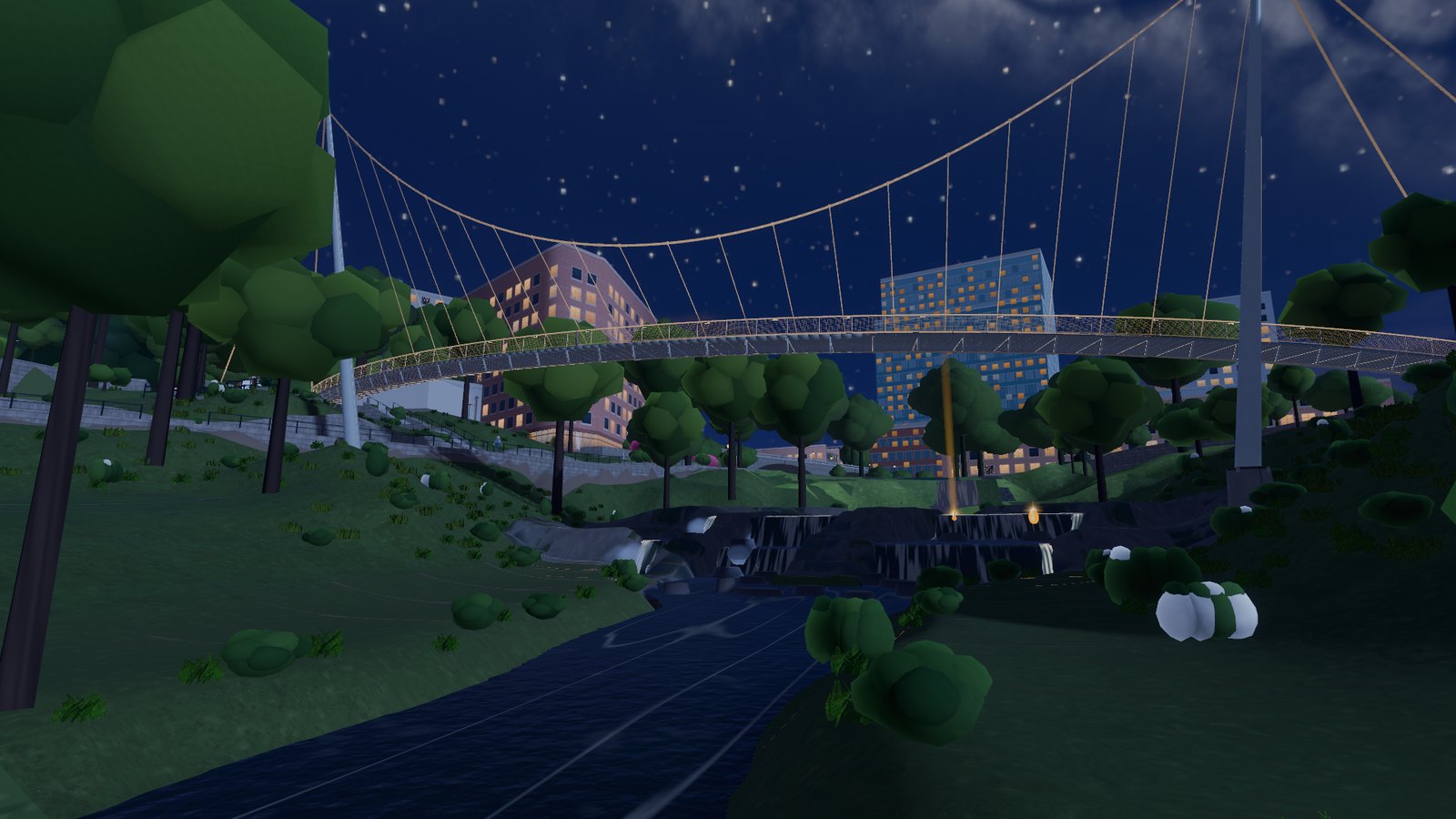 Liberty Bridge at night