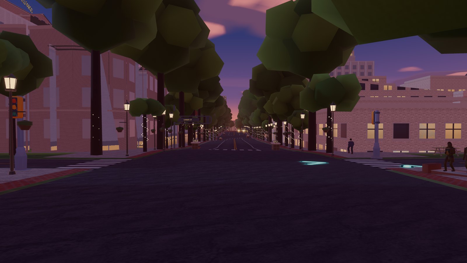 Main Street at dusk